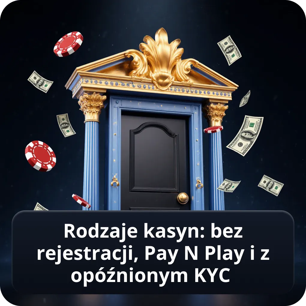 Rodzaje kasyn: bez rejestracji, Pay N Play i z opóźnionym KYC
