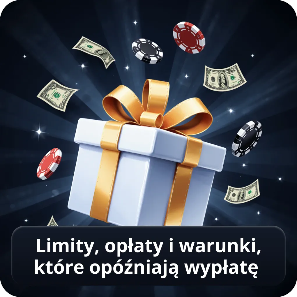 Limity, opłaty i warunki, które opóźniają wypłatę